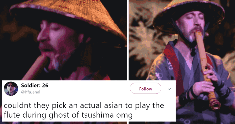 White Guy Playing the Flute in Samurai Clothes Causes Major Side-Eye at E3