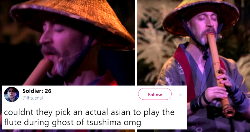 White Guy Playing the Flute in Samurai Clothes Causes Major Side-Eye at E3