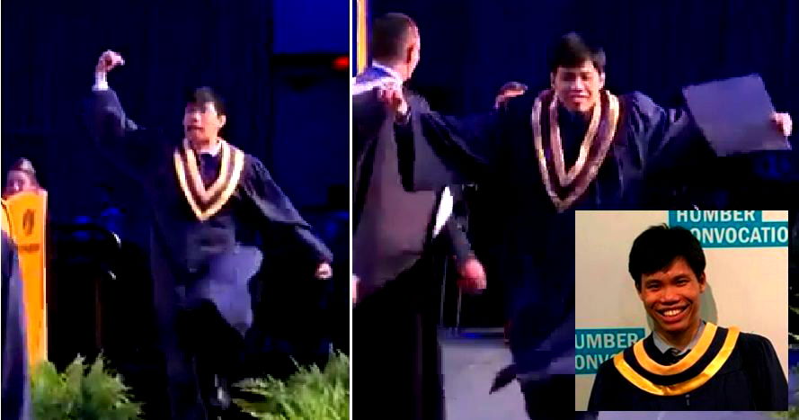 College Grad Accepts His Diploma in the Most Epic Way Possible