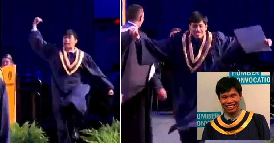 College Grad Accepts His Diploma in the Most Epic Way Possible