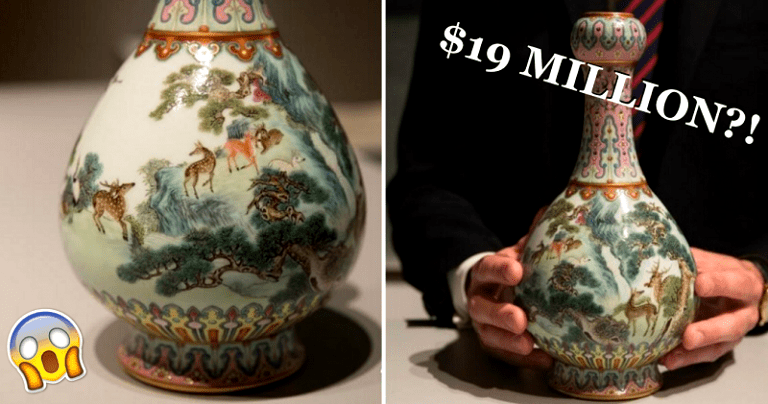 Vase From Qing Dynasty Discovered in a French Attic Sells for $19 Million