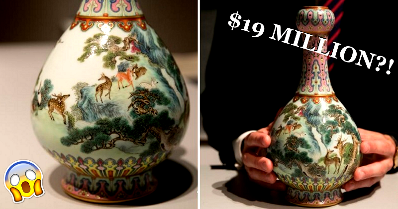 Vase From Qing Dynasty Discovered in a French Attic Sells for $19 Million