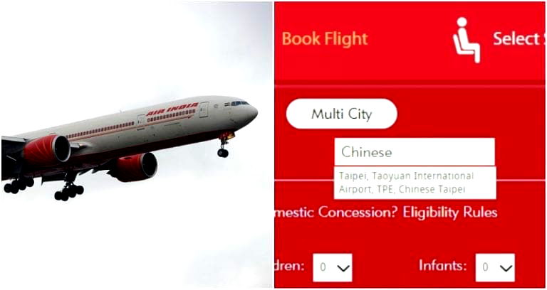 China Forces Air India to Change ‘Taiwan’ to ‘Chinese Taipei’