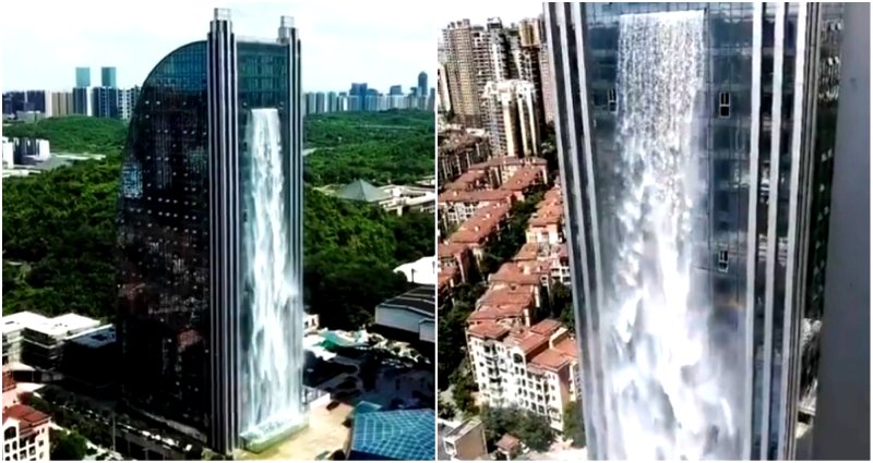 China Unveils the World’s Highest Man-Made Waterfall