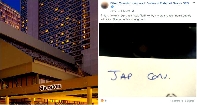 Japanese-American Woman Shocked When Hotel Bill Comes With a Racial Slur