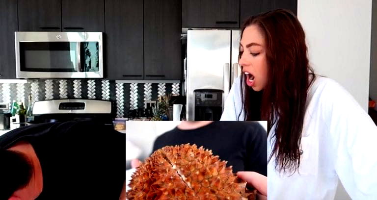 American Couple Tries to Eat Durian Only to Realize It Was Actually Rotten