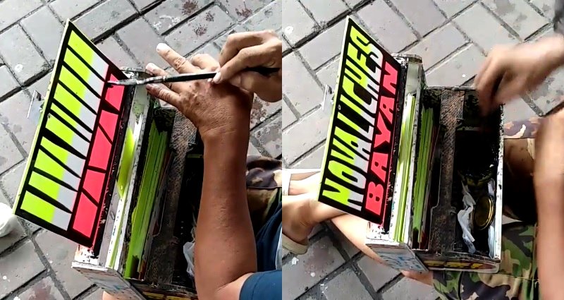 Filipino Man Hand-Painting Signs is Extremely Satisfying to Watch