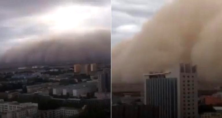 Epic Sandstorm Caught on Video Swallowing Chinese City in Minutes