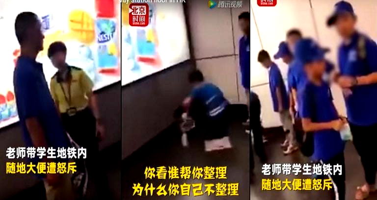 Chinese Teacher Blasted for Letting Student Poop on Hong Kong Subway Floor