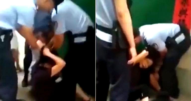 Chinese Boy Violently Pulls Grandma’s Hair for Not Buying Him a Toy, Police Get Called