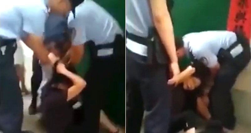 Chinese Boy Violently Pulls Grandma’s Hair for Not Buying Him a Toy, Police Get Called