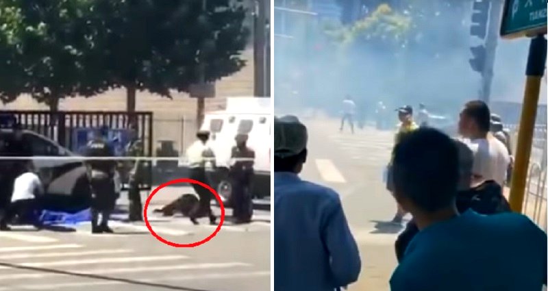 Man Detonates ‘Homemade’ Explosive, Woman Pours Gasoline on Herself Outside U.S. Embassy in Beijing