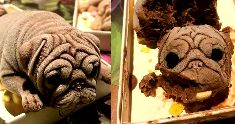 This Ice Cream Shaped Like a Dog is Mind-Blowing But Also a Little Scary