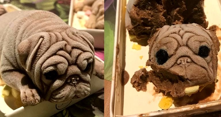 This Ice Cream Shaped Like a Dog is Mind-Blowing But Also a Little Scary