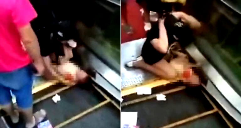 Toddler Almost Gets Arm Ripped Off After Getting Caught in Escalator in China