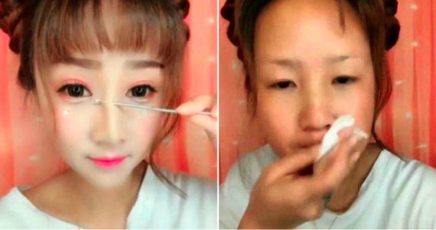 korean makeup before and after