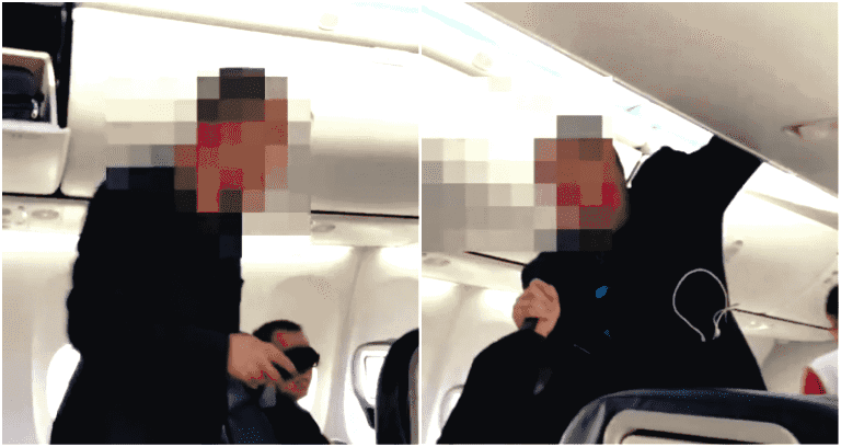 Thief Caught on Camera Stealing Cash From Business Class on Flight to Malaysia