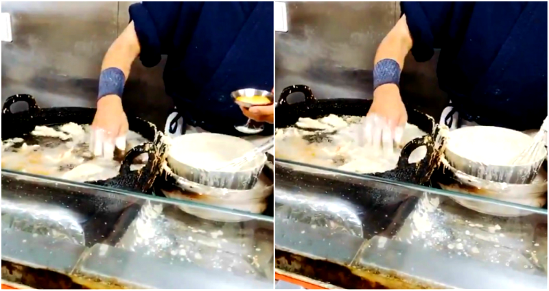 Japanese Chef Uses Bare Hands to Cook Tempura in BOILING Oil