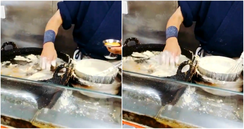 Japanese Chef Uses Bare Hands to Cook Tempura in BOILING Oil
