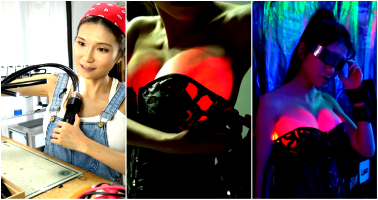 Naomi Wu Creates a Corset That Makes Breast Implants Glow