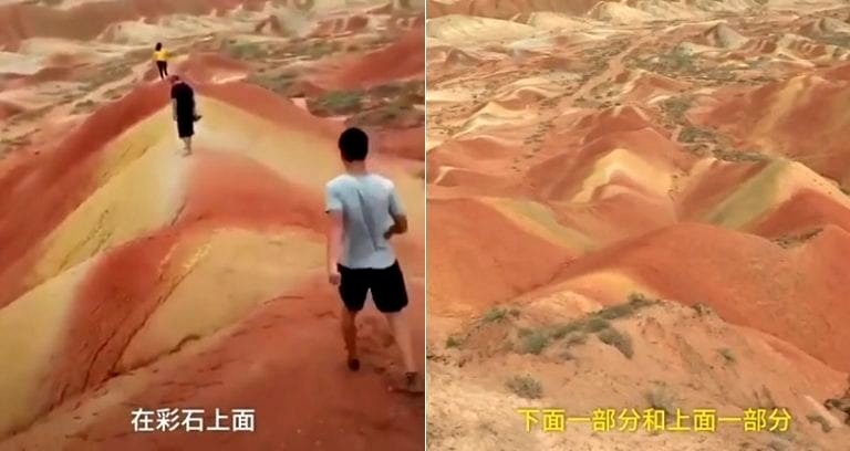 Tourists Spark Outrage for Bragging About Destroying Ancient Landform in Chinese National Park