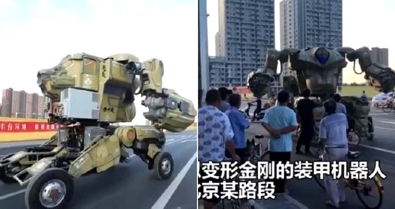 Chinese Man’s Home-Made ‘Transformer’ Gets Pulled Over by Beijing Police While Out for a Spin