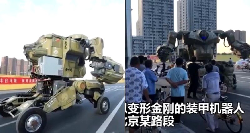 Chinese Man’s Home-Made ‘Transformer’ Gets Pulled Over by Beijing Police While Out for a Spin