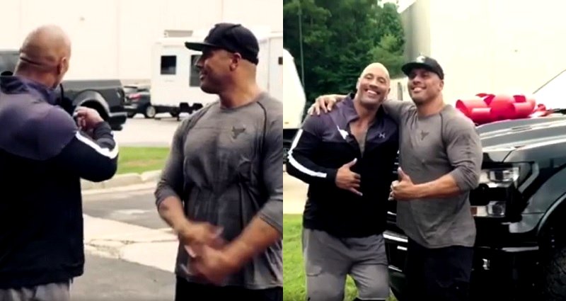 The Rock Surprising His Stunt Double Cousin With a New Car is Too Good for This World