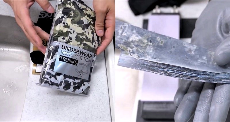 Japanese YouTuber Sharpens Underwear Into a Knife That Can Cut Vegetables