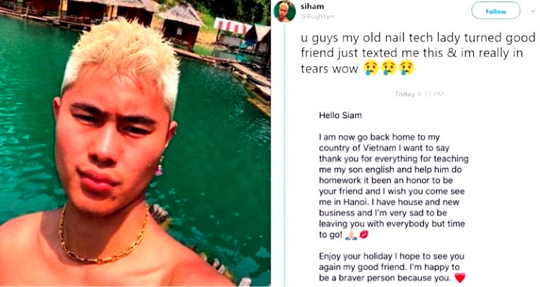 Thai Man’s Friendship With Vietnamese Nail Technician Will Have You in Tears