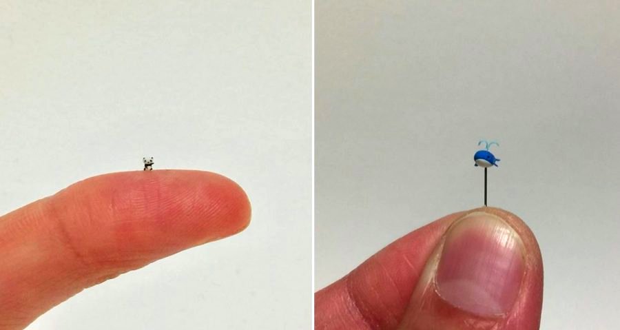 Japanese Clay Artist Creates Really Tiny Animal Sculptures