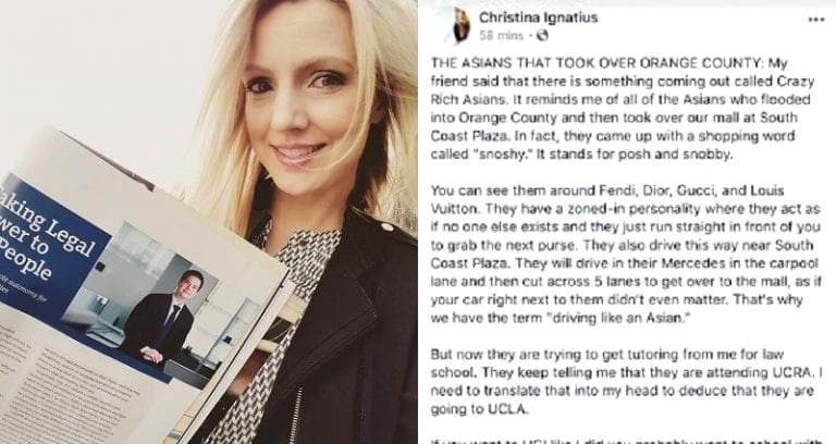 Irvine Lawyer Claims She’s Receiving Threats After Facebook Post Joking About Asian Stereotypes