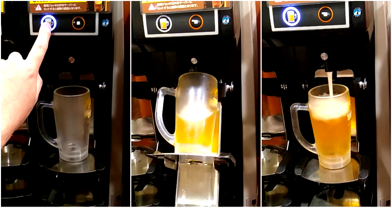 ‘Self-Pouring’ Beer Machine at All-You-Can-Drink Restaurant in Japan Wows the Internet