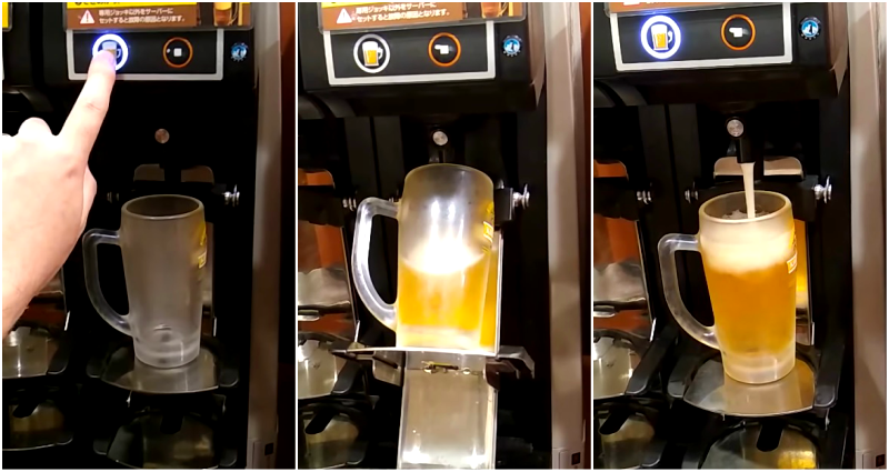 ‘Self-Pouring’ Beer Machine at All-You-Can-Drink Restaurant in Japan Wows the Internet