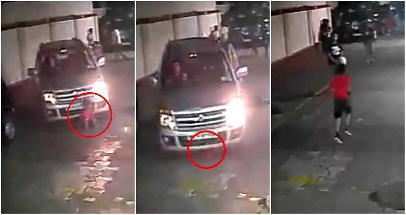 Boy in India Gets Completely Run Over By Van, Walks Away Unharmed