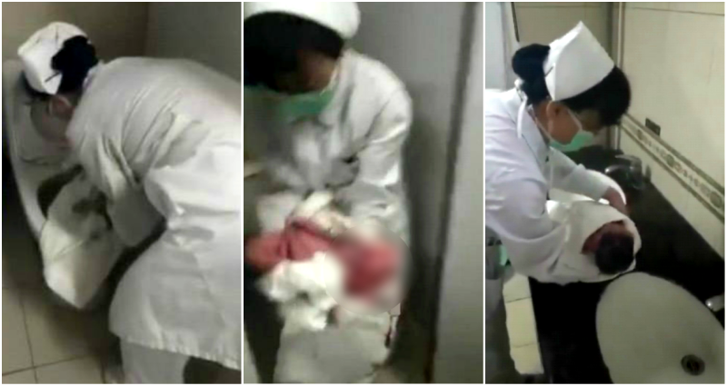 Chinese Nurses Save Newborn Girl Abandoned in a Toilet