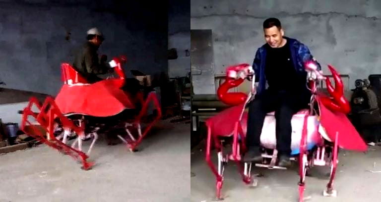 Chinese Farmer Invents Quirky ‘Crab Vehicle’ Because Why Not