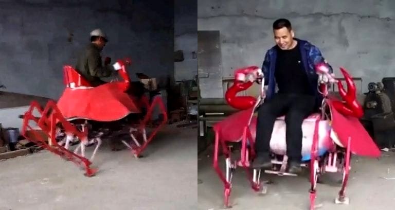 Chinese Farmer Invents Quirky ‘Crab Vehicle’ Because Why Not