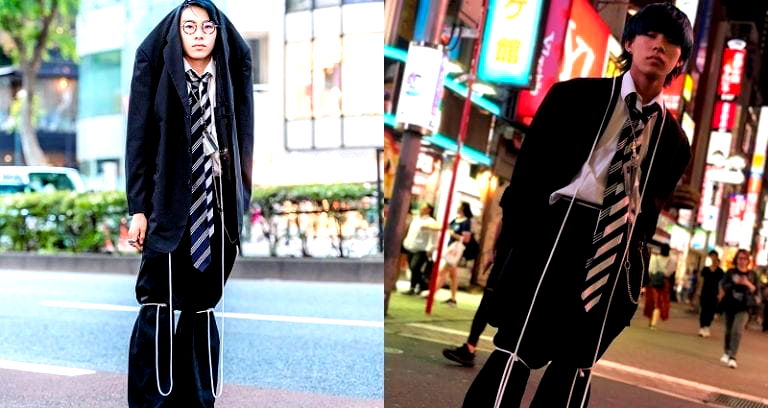 Japanese Teen Shows Off Crazy Unique Style in Tokyo’s Famous Fashion District