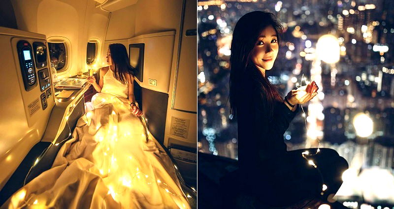 Instagrammer Angers Passengers After Using Fairy Lights to Take a Selfie During Flight