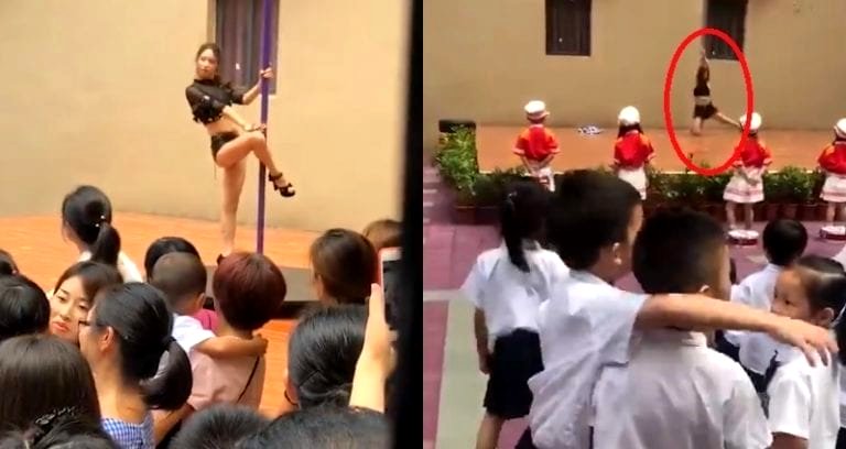 Chinese Kindergarten Welcomes Students Back with Highly Inappropriate Pole Dance Performance