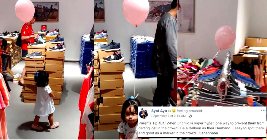 Singaporean Parents Find an Adorable Way to Keep Track of Their Kid While Shopping