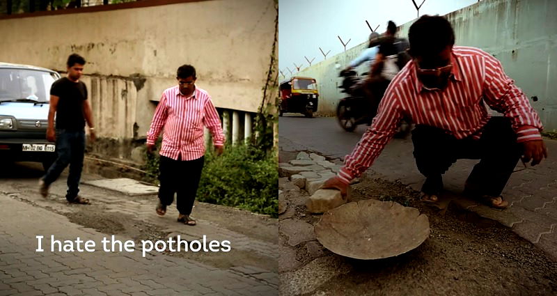 Indian Dad Now Fills Potholes in Mumbai After Son D‌‌i‌‌‌e‌‌‌s in Accident