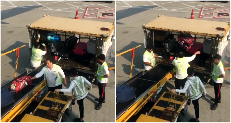 Baggage Handlers for Cathay Pacific Clearly DGAF About Passengers’ Luggage