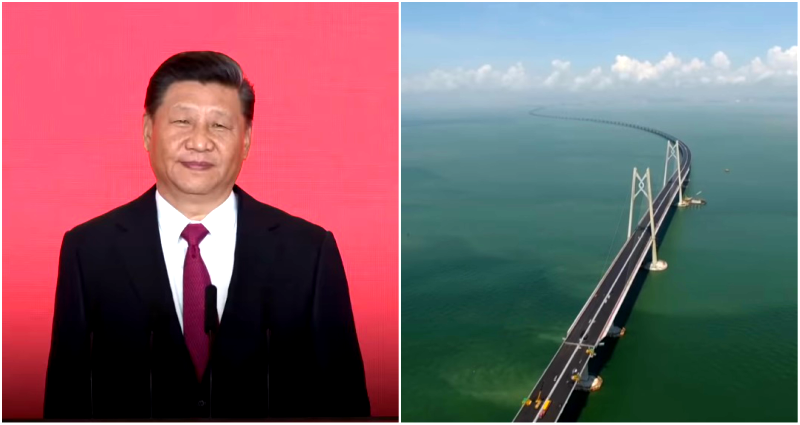 Chinese President Xi Jinping Surprises Crowd With 5-Second Speech for $20 Billion Sea Bridge