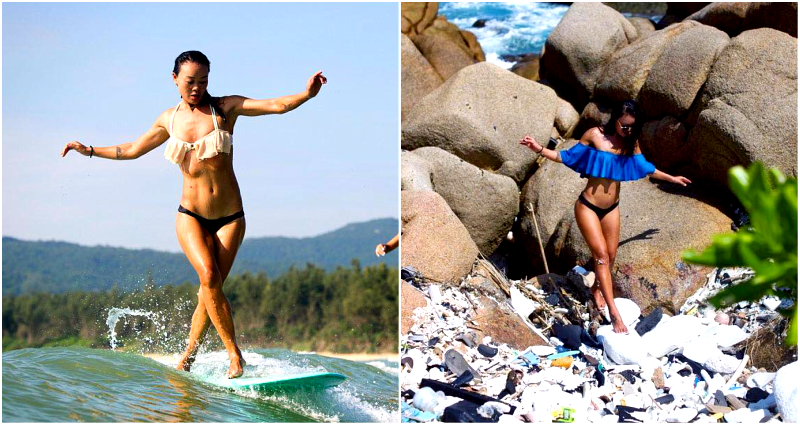 China’s First Pro Surfer Calls to Save the Ocean From ‘Waves of Trash’