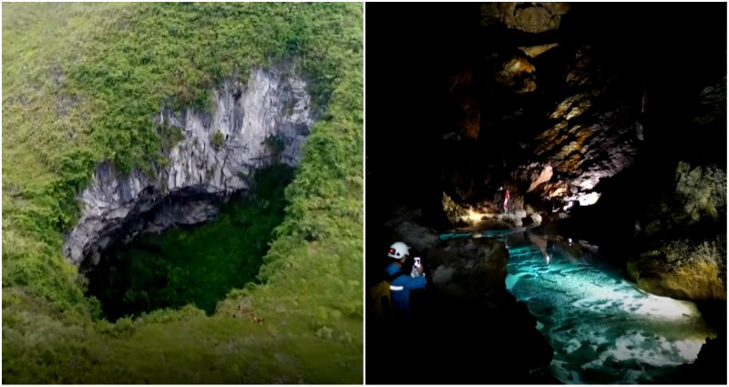 Beautiful Cave Hall Discovered in Massive Sinkhole in China