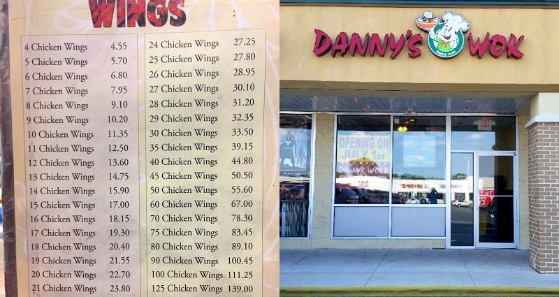 Philly Chinese Restaurant Has People Doing Math to Figure Out Their Chicken Wings Menu