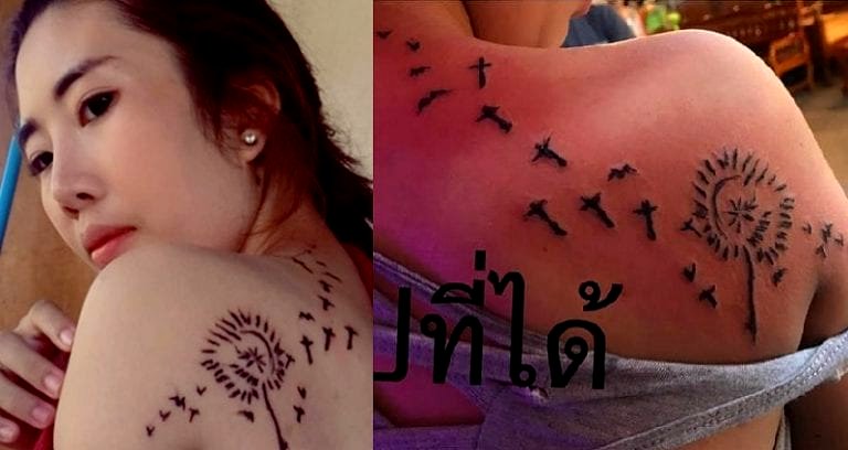 Thai Woman Gets $9 ‘Dandelion Tattoo,’ Immediately Regrets It