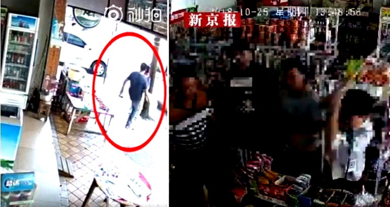 Thugs B‌‌e‌‌a‌‌t Up Shop Owner For Scolding Kid Pe‌ei‌ng Outside His Store